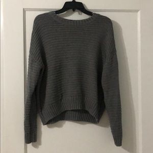 Gray Cable Knit Sweater